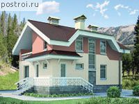 C-123-1K проект двухэтажного дома из кирпича размером 10 на 8 