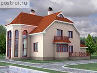 C-233-1P проект двухэтажного коттеджа из газобетона размером 10 на 13 