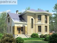 E-204-1P проект двухэтажного дома из пенобетона размером 11 на 11 