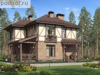 G-165-2P проект двухэтажного дома из пеноблоков размером 12 на 13 