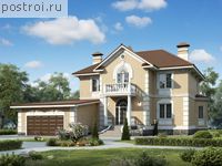 G-236-2K проект двухэтажного дома из кирпича с гаражом размером 14 на 12