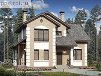 H-148-1P проект двухэтажного дома из газобетона размером 13 на 11 