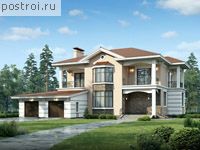 H-393-2P проект двухэтажного дома из газобетона с гаражом размером 23 на 19 