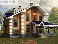 K-214-1P проект двухэтажного дома из пенобетона размером 13 на 16 