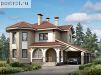 L-227-1P проект двухэтажного коттеджа из газобетона с гаражом размером 14 на 11 