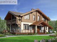 M-197-1K проект одноэтажного коттеджа из кирпича с мансардой размером 10 на 13 