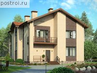 M-259-1K проект двухэтажного коттеджа из кирпича размером 12 на 16 