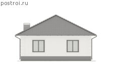 P-081-1P проект дома из пеноблока размером 9 на 13 - вид сзади P-081-1P проект дома из пеноблока размером 9 на 13 - вид сзади