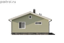 P-094-1P проект коттеджа из пеноблока размером 14 на 10 - вид слева P-094-1P проект коттеджа из пеноблока размером 14 на 10 - вид слева