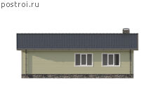 P-094-1P проект коттеджа из пеноблока размером 14 на 10 - вид сзади P-094-1P проект коттеджа из пеноблока размером 14 на 10 - вид сзади