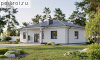P-101-2P проект коттеджа из пенобетона размером 15 на 17