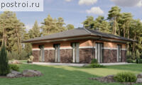 P-106-1P проект коттеджа из пенобетона размером 13 на 12
