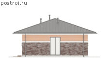 P-106-1P проект коттеджа из пенобетона размером 13 на 12 - вид справа P-106-1P проект коттеджа из пенобетона размером 13 на 12 - вид справа