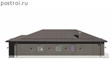 P-136-1P проект дома из газобетона с гаражом размером 14 на 21 - вид слева