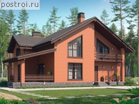 P-174-1P проект двухэтажного дома из пеноблоков размером 12 на 10 