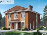 P-203-1K проект двухэтажного дома из кирпича размером 10 на 12 
