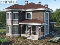 P-207-1P проект двухэтажного дома из пенобетона размером 16 на 12 