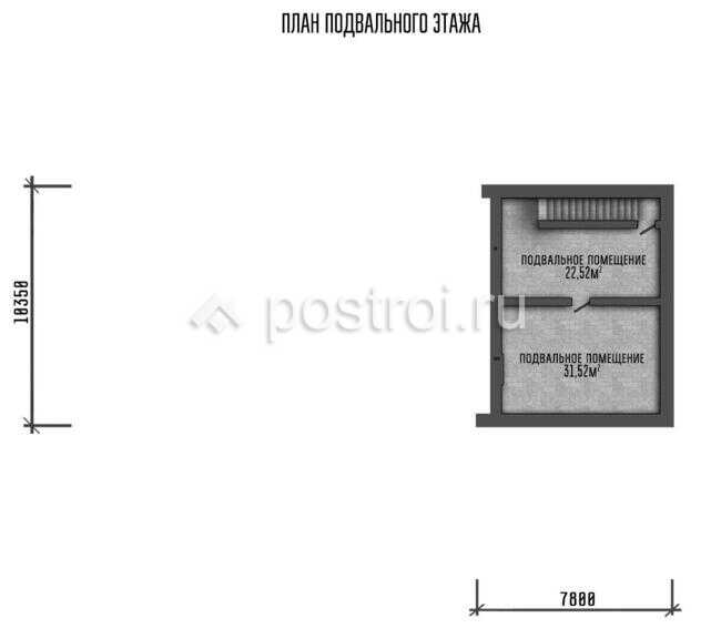 P-298-1P проект одноэтажного дома из пеноблоков с подвалом и гаражом размером 24 на 22 - подвал P-298-1P проект одноэтажного дома из пеноблоков с подвалом и гаражом размером 24 на 22 - подвал
