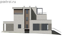 P-435-1P проект дома из газобетона с цоколем размером 18 на 26 - вид справа P-435-1P проект дома из газобетона с цоколем размером 18 на 26 - вид справа