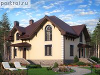 R-162-1P проект одноэтажного дома из пеноблоков с мансардой размером 9 на 12 