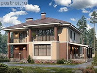 R-205-2P проект двухэтажного дома из пенобетона размером 12 на 12 