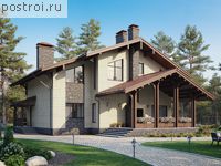 R-207-1P проект двухэтажного дома из пенобетона размером 15 на 16 
