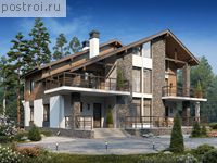 R-263-1P проект двухэтажного дома из пеноблоков размером 16 на 15 