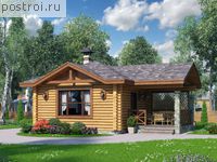 T-034-1D проект одноэтажной деревянной бани из бревна размером 6 на 9 