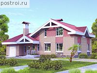 T-164-1K проект одноэтажного дома из кирпича с мансардой и гаражом размером 10 на 9 