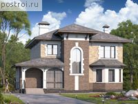 T-224-1P проект двухэтажного коттеджа из газобетона размером 14 на 15 