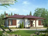U-090-1P проект одноэтажного дома из пеноблока размером 8 на 13 