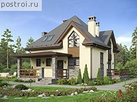 U-113-1K проект двухэтажного коттеджа из кирпича размером 8 на 10 