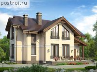 U-133-1P проект одноэтажного дома из газобетона с мансардой размером 12 на 9