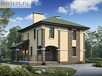 U-143-1P проект двухэтажного дома из газобетона размером 12 на 13 