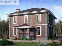 U-157-1K проект двухэтажного коттеджа из кирпича размером 11 на 11 