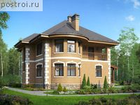 U-166-1K проект двухэтажного дома из кирпича размером 11 на 10 