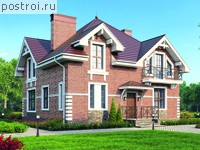 U-185-2K проект двухэтажного дома из кирпича размером 11 на 11 