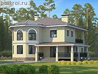 U-194-1K проект двухэтажного коттеджа из кирпича размером 14 на 11 