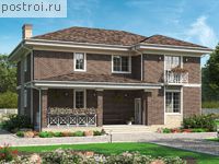 U-199-1P проект двухэтажного коттеджа из пенобетона размером 15 на 10 