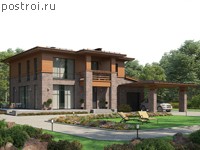 U-236-1K проект двухэтажного дома из кирпича с гаражом размером 16 на 11