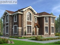 U-251-3K проект двухэтажного коттеджа из кирпича размером 15 на 14 