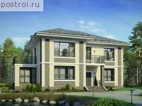 U-252-1P проект двухэтажного коттеджа из пеноблоков размером 17 на 14 