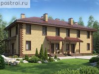 U-262-1P проект двухэтажного дома из пеноблоков размером 9 на 19 