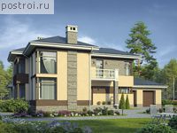 U-325-1K проект двухэтажного дома из кирпича с гаражом размером 16 на 22 