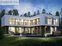 U-332-1K проект двухэтажного дома из кирпича с гаражом размером 17 на 19 