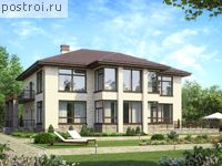 U-349-1K проект двухэтажного дома из кирпича размером 18 на 15 