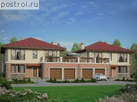 U-542-1K проект двухэтажного дома из кирпича с гаражом размером 31 на 15 