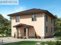 V-133-2P проект двухэтажного дома из газобетона размером 10 на 9 