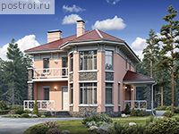 V-174-1K проект двухэтажного дома из кирпича размером 13 на 13