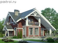 V-206-1P проект одноэтажного дома из пенобетона с мансардой размером 16 на 11 